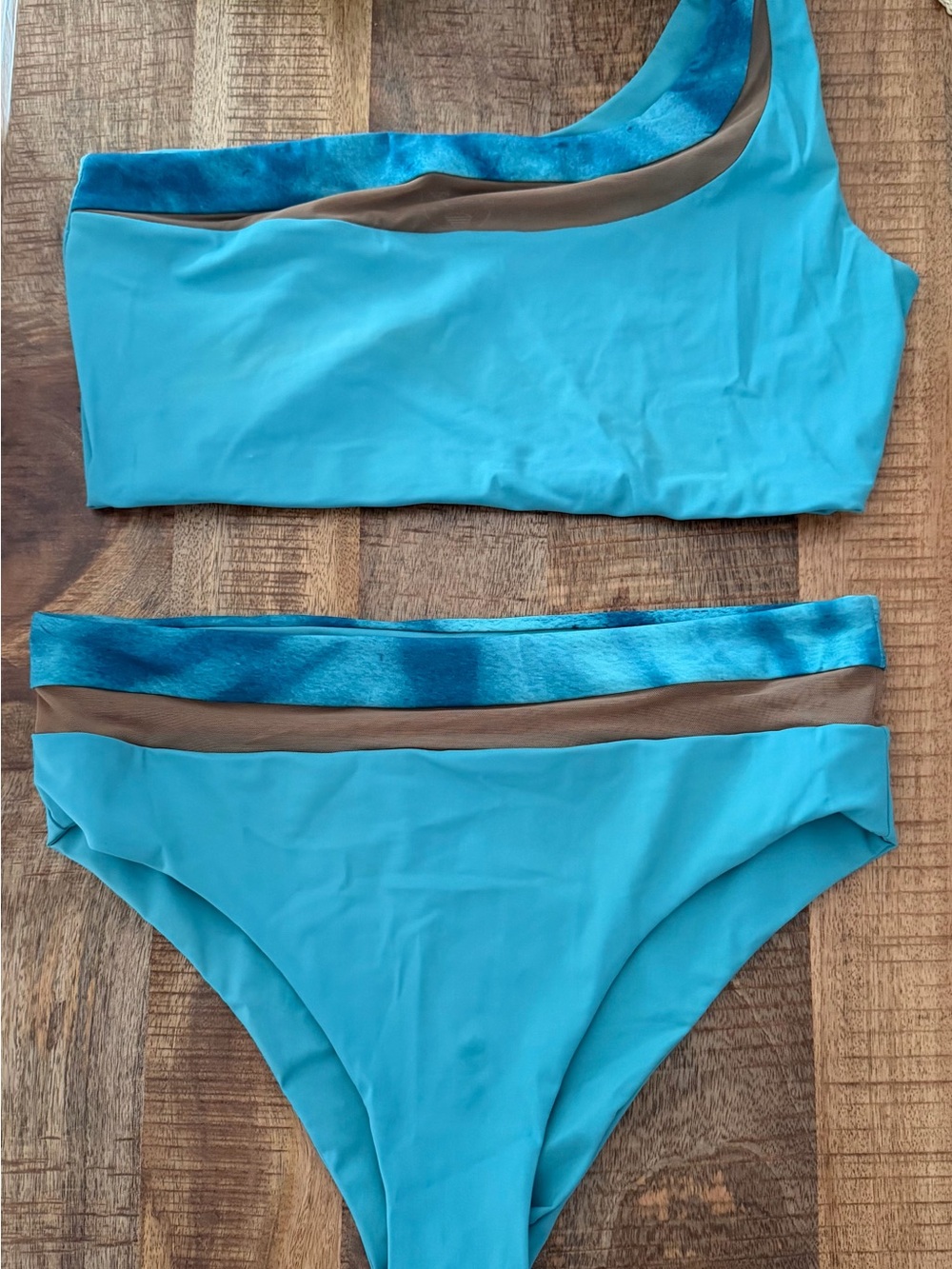 Nomads Mesh/Turquoise Two-Piece Bikini Set